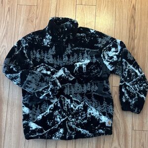 Carhartt Black and Gray Nature Fleece Pullover WIP high plains L